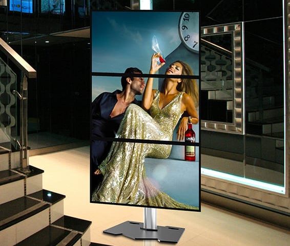 1 x 3 video wall hire for shop retail or exhibitions