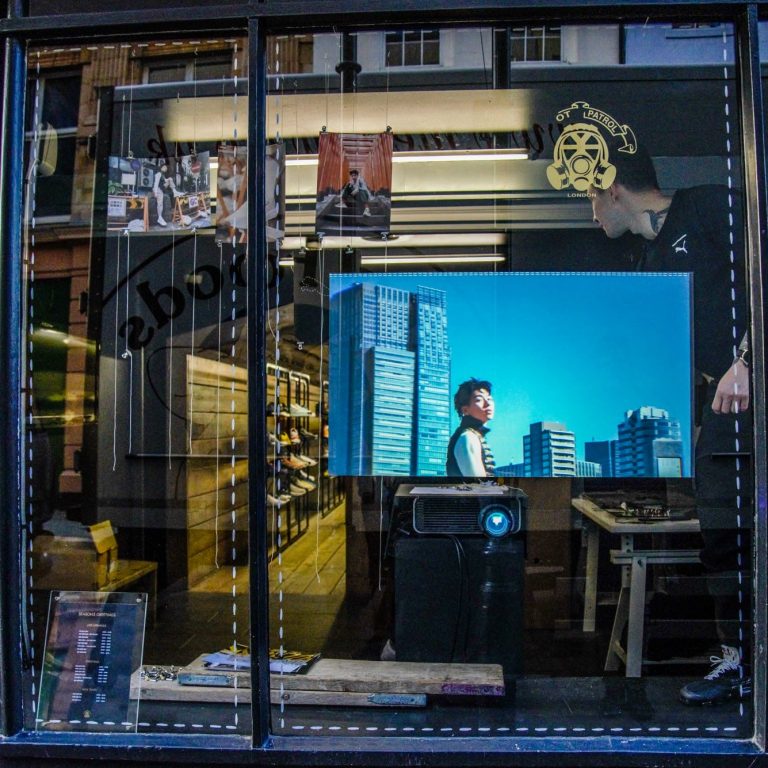 Shop window projection display