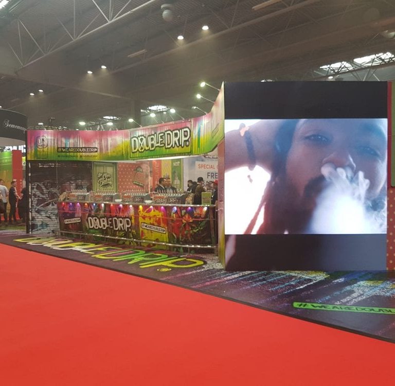 LED Wall and LEDskin for Vape show for Core exhibitions