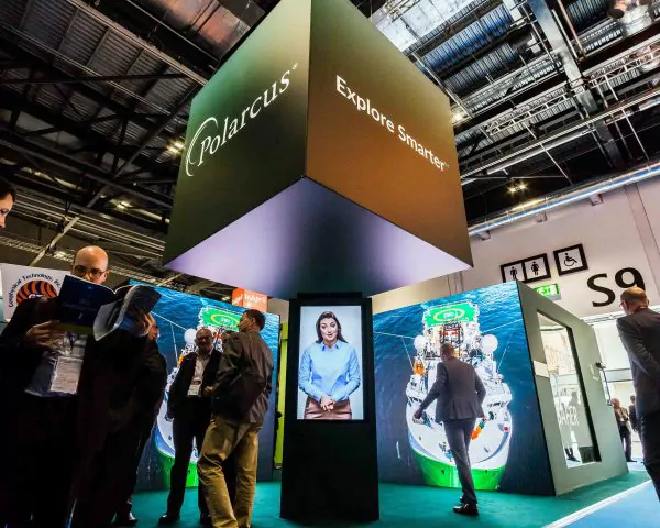 EAGE Exhibtion LED Proveded by London AV - Stand design and video wall creation by Neoscreative Ltd