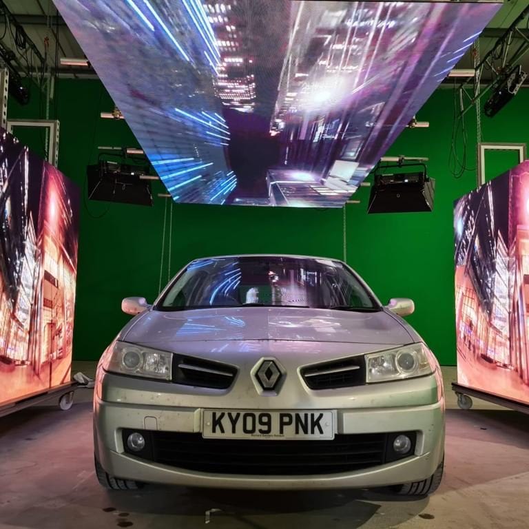 Film Shoot using LED Screens for car reflections