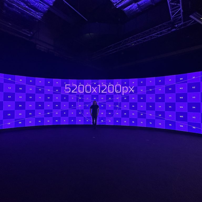 Large on Camera hi Res LED screen for gaming