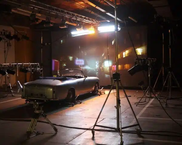 Vintage car in a Projector scene